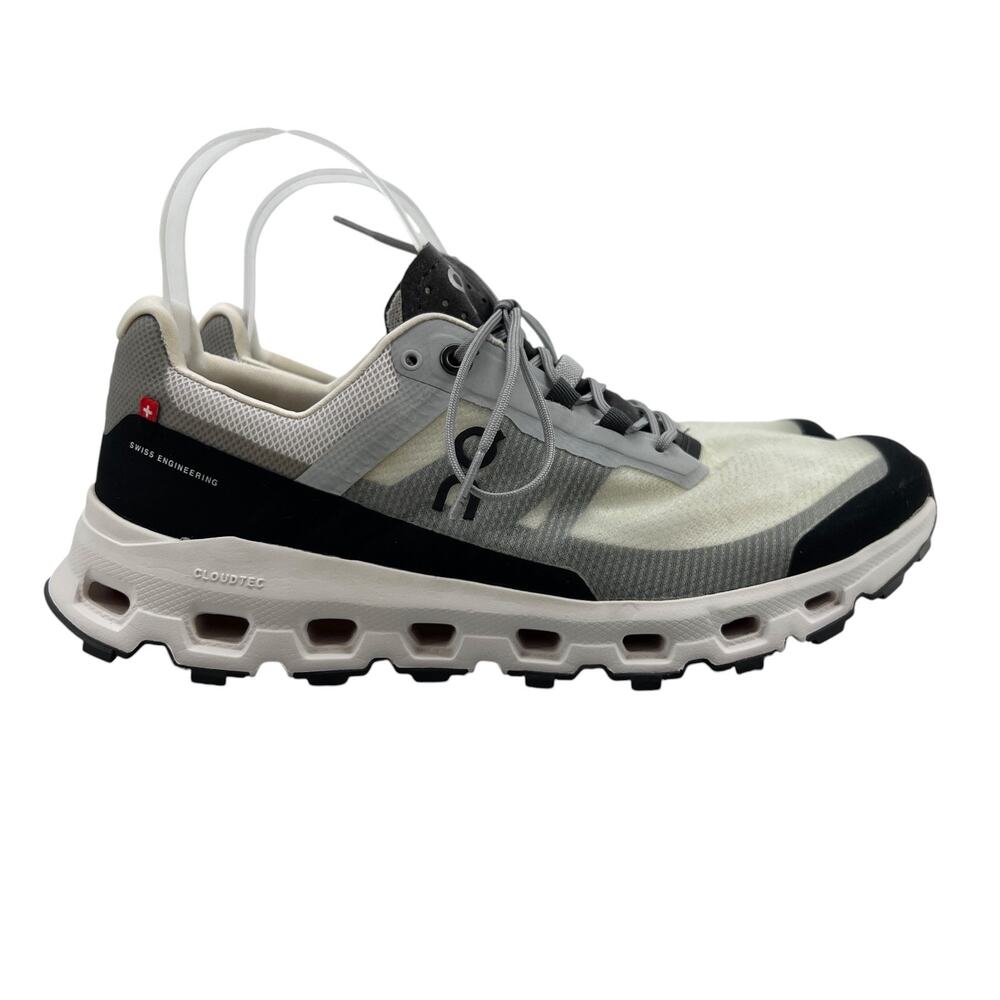 On Womens 9 Running Shoes Glacier Grey Black Cloudvista Lace Up Trainer 64.99058